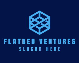 Generic Blue Cube Technology Company logo design