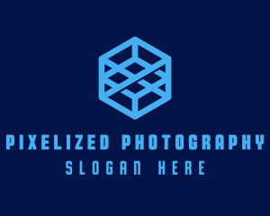 Generic Blue Cube Technology Company logo design