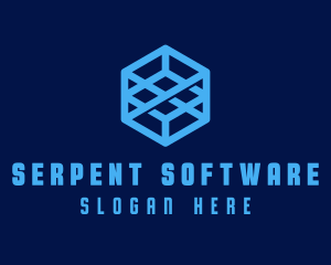 Generic Blue Cube Technology Company logo design