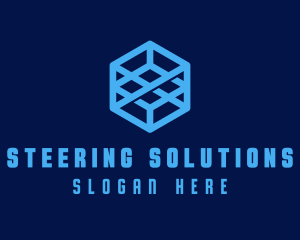 Generic Blue Cube Technology Company logo design