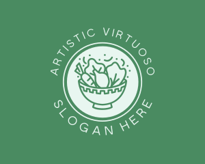 Vegetable Salad Bowl logo design