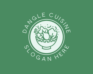 Vegetable Salad Bowl logo design