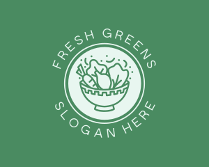 Vegetable Salad Bowl logo design