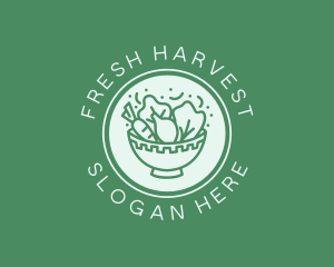 Vegetable Salad Bowl logo design