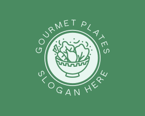 Vegetable Salad Bowl logo design