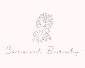 Leaf Beauty Female logo design