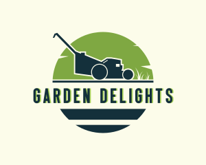 Lawn Mower Gardening Maintenance logo design