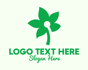 Simple Green Flower  logo