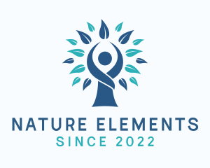 Natural Yoga Tree logo design