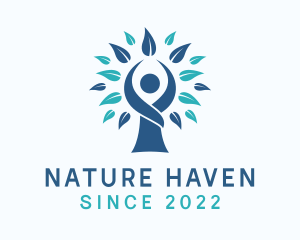 Natural Yoga Tree logo design