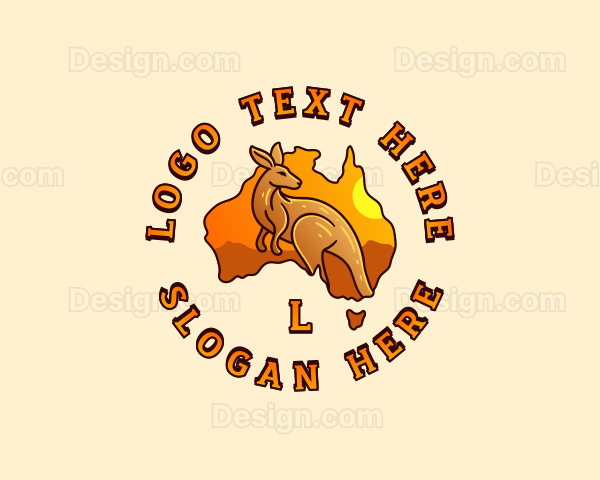 Australian Animal Kangaroo Logo