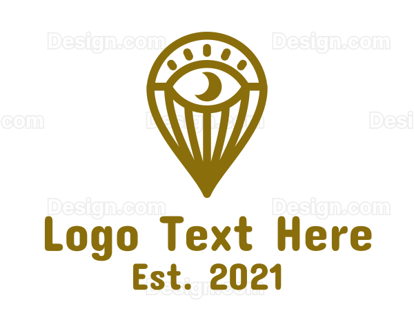 Gold Eye Balloon Logo