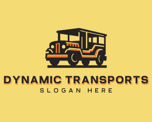 Jeepney Transportation Vehicle logo design