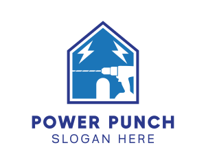 Home Repair Power Drill logo design