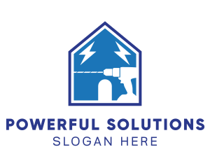 Home Repair Power Drill logo design