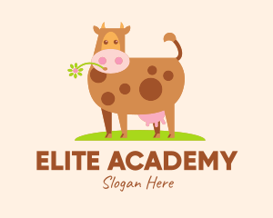 Farm Cartoon Cow logo