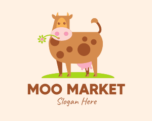 Farm Cartoon Cow logo