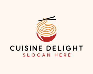 Asian Food Noodles logo design