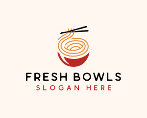 Asian Food Noodles logo design