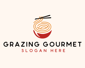 Asian Food Noodles logo design