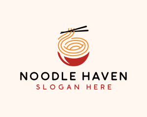 Asian Food Noodles logo design