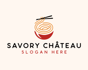 Asian Food Noodles logo design