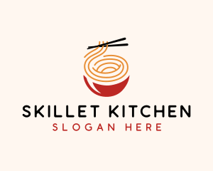 Asian Food Noodles logo design