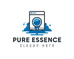 Cleaning Laundry Chore logo design