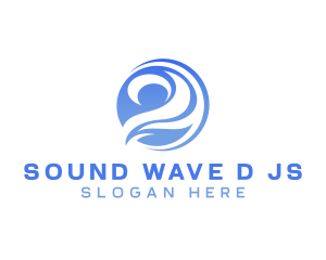 Water Wave Swirl logo design