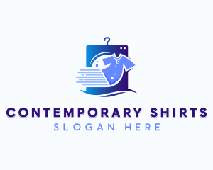 Laundry Shirt Washing logo design