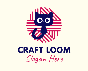 Kitty Yarn Ball logo design