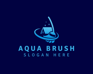 Broom Roof Cleaning logo design