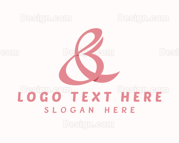 Stylish Script Ampersand Logo