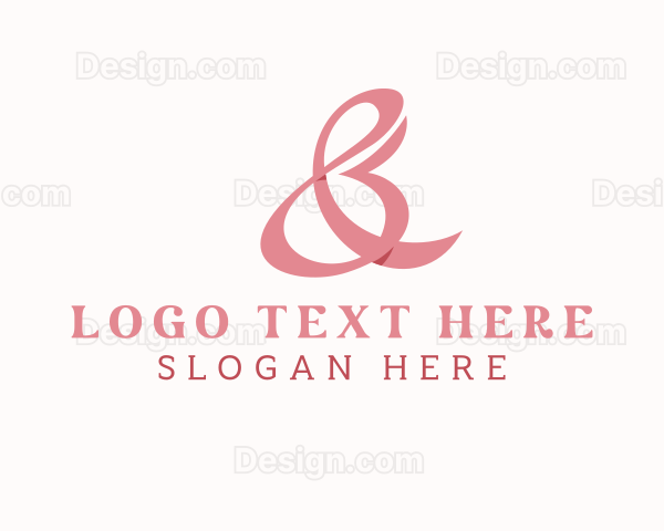 Stylish Script Ampersand Logo