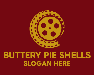 Filmstrip Reel Shell logo design