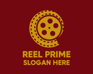 Filmstrip Reel Shell logo design