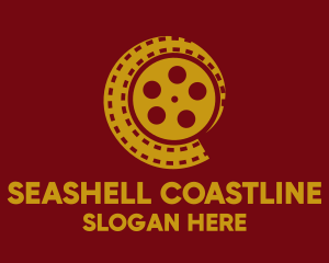 Filmstrip Reel Shell logo design