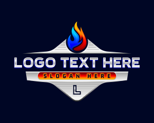 Heating Cooling Flame logo