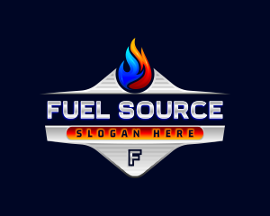 Heating Cooling Flame logo design