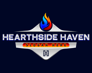 Heating Cooling Flame logo