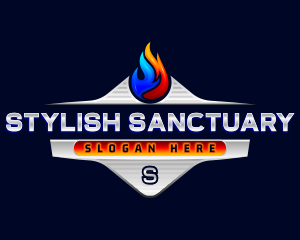 Heating Cooling Flame logo
