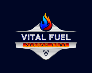 Heating Cooling Flame logo design