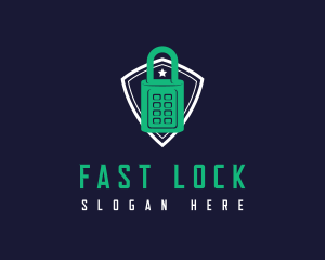 Security Lock Shield logo design