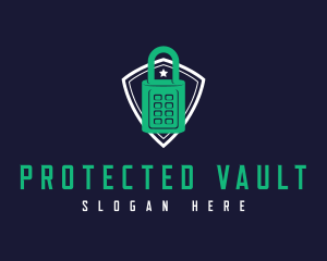 Security Lock Shield logo design