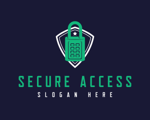 Security Lock Shield logo design