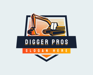 Excavator Machinery Equipment logo design