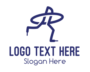 Blue Shoelace Orbit  logo