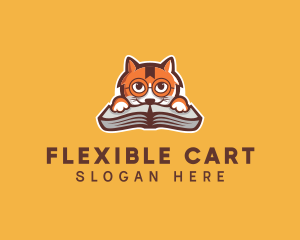 Cat Book Learning logo design