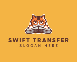 Cat Book Learning logo design