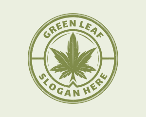 Medicinal Weed Leaf logo design